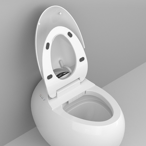 Sıhhi tesisat yumurta şekli akıllı tuvalet lüks otomatik yumurta tuvalet kendinden temiz banyo için yeni tasarım yumurta şekilli tuvalet Commode