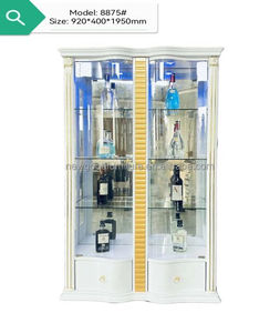 Vitrine Schaukasten für Boutique Weinschrank Möbel Metall Modern für Zuhause Wohnzimmer Möbel Design Abschließbar Glas - Product Image 5