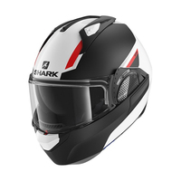 Casque modulaire Shark Evo Gt blanc et rouge, polycarbonate, casque de moto