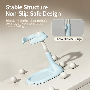 Siège <span class=keywords><strong>de</strong></span> bain pliable pour bébé, <span class=keywords><strong>support</strong></span> <span class=keywords><strong>de</strong></span> douche antidérapant doux, <span class=keywords><strong>support</strong></span> <span class=keywords><strong>de</strong></span> bain réglable pour nouveau-né et tout-petit - Product Image 2
