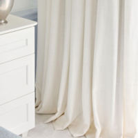 Cortinas de Tul con Textura de Lino de Lujo, con Pliegues en Forma de S Personalizables, Cenefas y Adornos para Ventanas