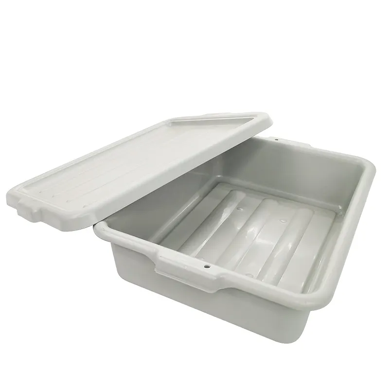 Boîte fourre-tout de stockage en plastique de transport de service alimentaire de restaurant commercial avec des couvercles