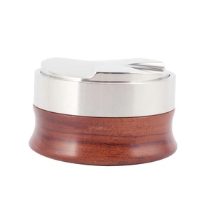 Espresso Distribution Tool, Dia62mm, Solid Wood Handle, Stainless Steel Coffee Leveler - Product Image 5