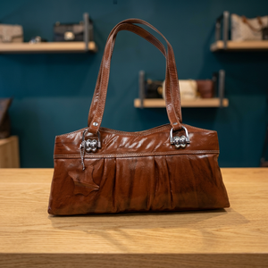 Bolso de Mano para Mujer de Cuero Genuino BS INTERNATIONAL, Duradero, a la Moda, Impermeable, con Cierre de Cremallera y Correa Cruzada, Ideal para Bodas - Product Image 1