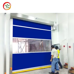 Wholesale Price Automatic Roll Up Sound Insulation Fast High Speed Pvc Door With Remote Fast PVC Rolling Shutter Door