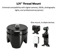 Mini trépied magnétique 88259S en alliage d'aluminium, support pour appareil photo, trépied à dégagement rapide 1/4 ", logo OEM personnalisé, gravure au laser