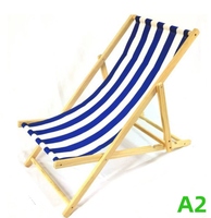 Chaise longue de plage portable en bois, ergonomique, moderne, pliable, robuste, avec dossier réglable en tissu Oxford pour l'extérieur