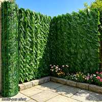 Panneau de clôture artificielle en Pothos, écran de haie en lierre vert, résistant aux UV, décoration murale en plastique pour jardin, balcon, terrasse