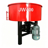 Mezcladora de Concreto de Eje Vertical Forzado de 400L, Mini Mezcladora de Concreto de 20m³/h con Bomba de Motor de 5.5kW de Alta Eficiencia para Ladrillos Prefabricados en Obra