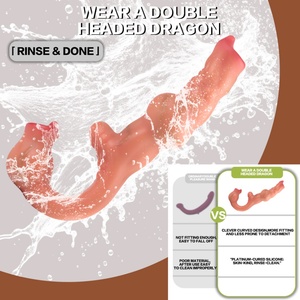 CF-S9134 Strap-On G-Spot Dildo <b>Vibrator</b> Realistic Double-End Vagina <b>Vibrating</b> Butt Plug Anal Sex Toys for Women Lesbians Couples - Product Image 5