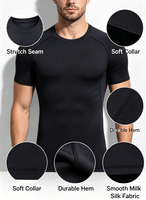 Camiseta Deportiva de Compresión de Alta Elasticidad PRO para Hombre, Camiseta de Manga Corta de Secado Rápido para Correr y Entrenamiento Físico