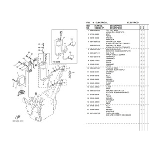 Ensemble de tête de moteur hors-bord Yamaha 2 temps 15 CV 6B4-W0090-00-1S pour réparation et remplacement - Product Image 1