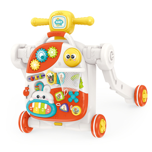 TOPSKY TOYS Trotteur évolutif multifonctionnel pour bébé, avec fonction <span class=keywords><strong>table</strong></span>, chariot, musique et apprentissage, jouet pousseur, transformable siège-à-levé, en plastique, motif dessin animé - Product Image 1