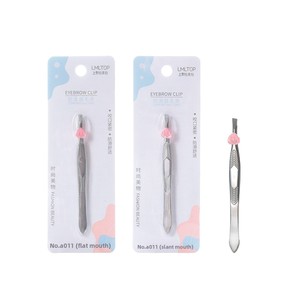 LMLTOP A011, venta al por mayor, pinzas para <span class=keywords><strong>cejas</strong></span> de acero inoxidable, Punta puntiaguda, pinzas para depilación de <span class=keywords><strong>cejas</strong></span>, tipos de punta plana inclinada, herramienta de belleza - Product Image 1