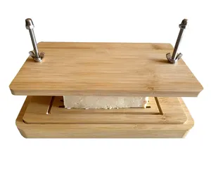 Prensador japonés de grado alimenticio hecho a mano, queso vegetal artesanal, madera de bambú, molde de tofu, kit de prensa para Cocina