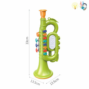 Trompeta de juguete de plástico miniatura para educación temprana, instrumento musical a pilas, trompeta de juguete para niños, para presentaciones musicales - Product Image 2