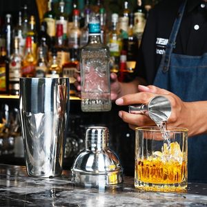 6 Piece Cocktail Shaker Set <b>Bar</b> <b>Tools</b> Stainless Steel Cocktail Shaker Set Bartender Kit <b>Bar</b> Accessories - Product Image 2