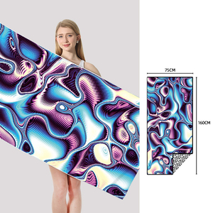 Serviette de plage conception personnalisée taille microfibre voyage Sport serviette de sport avec cadeau d'entreprise articles étui serviette de plage - Product Image 4