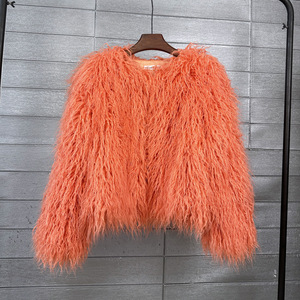 Wholesale Female Faux Fur <strong>Coats</strong> Solid Color Women <strong>Beach</strong> Wool Furry Fur <strong>Coat</strong> - Product Image 5