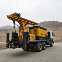 Machine de forage de puits d'eau portable hydraulique montée sur camion, mini-foreuse compacte