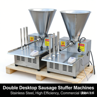 Machine à farcir les saucisses verticale, manuelle et électrique, double usage, en acier inoxydable, pour la production de saucisses de viande