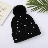 Beanie Soft Pompom Kids Long Winter Warm Hat Pearl Logotipo personalizado Pom Knitted Hat
