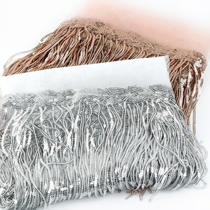 Deepeel Rc415 20cm quần áo phụ kiện DIY Handmade Trang trí Túi rèm trang phục khiêu vũ may chất liệu sequin rìa ren - Product Image 4