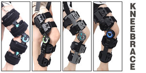 Orthèses médicales de <span class=keywords><strong>fixation</strong></span> de l'articulation du genou à angle réglable pour blessure ligamentaire des membres inférieurs et orthèse de rééducation des fractures - Product Image 4