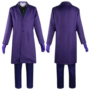 Costume de Cosplay The Joker Halloween, super-héros Jack Napier pour hommes, ensemble complet