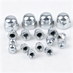 Tuerca hexagonal de acero al carbono premium GB923, tuerca de acorn placaada en zinc, tuerca abovedada, ferretería para construcción - Product Image 3