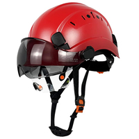 Casque de sécurité avec visière Mining ABS Construction Casque de sauvetage Casque de protection industriel Travail Escalade Casque d'équitation