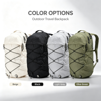 Sac à dos unisexe pour ordinateur portable 15 pouces, motif géométrique, doublure en polyester, fermeture éclair, design tendance, capacité 20-35L pour usage extérieur
