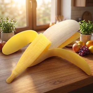 Jouet anti-stress en caoutchouc élastique en forme de banane à peler, simulation d'usine, pour le divertissement au bureau et à l'école - Product Image 6