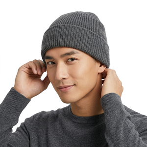 Gorros Clásicos de Calidad Estable al por Mayor, Gorros de Invierno Estilo Urbano, Gorros de Acrílico/Algodón con Patrón Sólido, Colores y Tallas Personalizables - Product Image 2