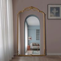Vente flash - Miroir sur pied décoratif de luxe moderne minimaliste haut de gamme, design moderne, couleur/taille personnalisée, cadre en métal