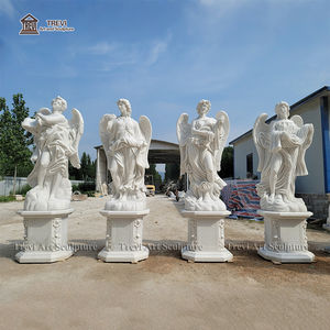 Al Aire Libre clásico griego tamaño real blanco cuatro estaciones señora Ángel escultura <span class=keywords><strong>mujer</strong></span> diosa estatua <span class=keywords><strong>de</strong></span> mármol - Product Image 3