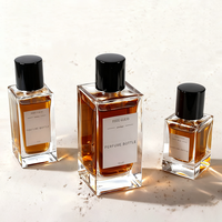 Flacon de Parfum Vide en Verre Carré de Luxe 30ml 50ml 100ml avec Bouchon Magnétique, Flacon de Parfum Rectangle, Boîte Personnalisée