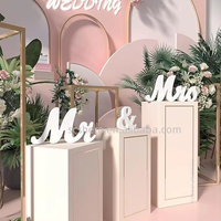 Grande enseigne moderne en bois blanc « Mr & Mrs » pour décorations de table de mariage et anniversaire, haute qualité
