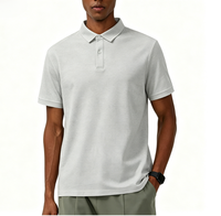 Polo sans coutures à boutons pression pour homme en nylon élasthanne, anti-humidité, séchage rapide, respirant, manches courtes, pour la vente en gros