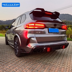 Nouveaux Kits de carrosserie LD capots de moteur en Fiber de carbone lèvre avant éclairée lèvre arrière Spoiler aile jupe arrière pour X5M <span class=keywords><strong>F95</strong></span> - Product Image 4