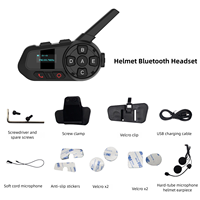 Perlengkapan Bersepeda Helm Sepeda Motor Headset Interkom Nirkabel 6 Orang Chip Qualcomm Tahan Air IPX5 untuk 5.1