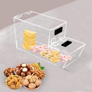 Caja de dulces abatible apilable de doble <span class=keywords><strong>apertura</strong></span> acrílica transparente personalizada, tarro de almacenamiento magnético para supermercados y tiendas minoristas - Product Image 2
