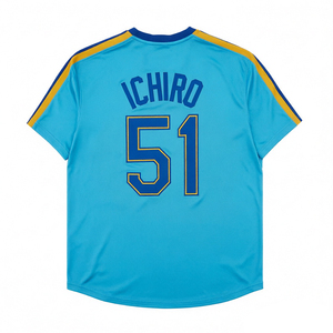 เสื้อเบสบอลสไตล์วินเทจสำหรับผู้ชาย แบบเย็บติด หมายเลข 24 Griffey Jr. 51 <span class=keywords><strong>Ichiro</strong></span> Suzuki 42 Griffey Jr. 11 Edgar Martinez ไซส์ S-3XL - Product Image 5
