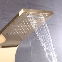 SANIPRO – ensemble de douche en Nickel doré brossé, tours de colonne, cascade en acier inoxydable 304, Jets de Spa, panneau de douche intelligent