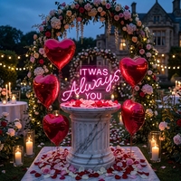 Lampu Neon LED Custom Bertuliskan It Was Always You, Dekorasi Tema Cinta Pernikahan, Lampu LED Personalisasi, Seni Dinding Romantis untuk Upacara Pasangan