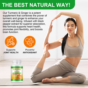 Artoalabs 3000mg không GMO viên nang nghệ hữu cơ thuần chay & viên nang Gừng với chiết xuất Hạt tiêu đen để hỗ trợ chung - Product Image 4