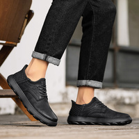 Chaussures de randonnée et de trekking pour hommes, baskets de marche, chaussures de trail, chaussures de course à pied en cuir faites à la main à talon plat