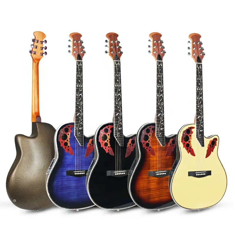 Ovationギターメーカー4バンドEQエレクトリックアコースティックギター付きギターOEMギター
