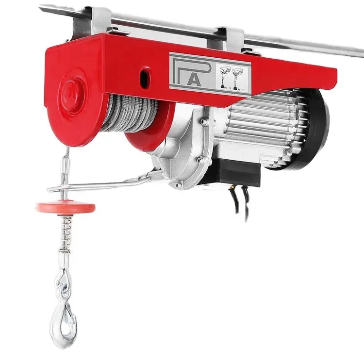 Building Material Lifting Machine PA200 PA 300 PA500 PA1000 Small Mini Pulley Wire Rope Pulling Hoist For Lifting Tools