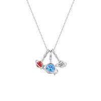 Collier élégant en forme de planète Moyu Jewelry avec zircon, plaqué platine, pendentif en argent 925
